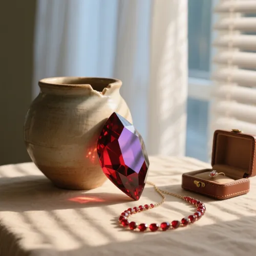 Microscopic view of graphite inclusions within Winza ruby sample from Tanzania